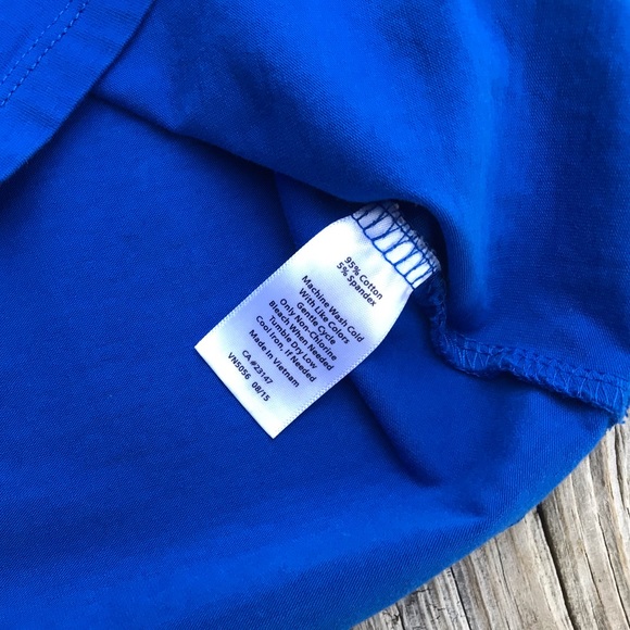 Ladies TALBOTS Petite Small Stretch Knit Solid Cobalt Blue Fit Turtleneck Top S - Picture 5 of 7